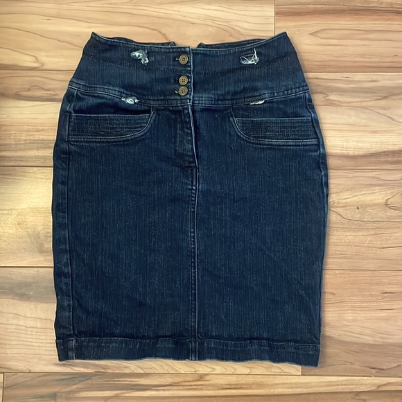 Jacob Denim above the knee pencil skirt - Picture 1 of 5